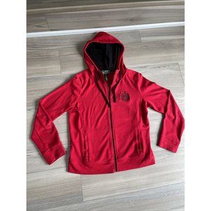 Ralph Lauren LRL Lauren Active Large fits med/small red & black full zip Sweater